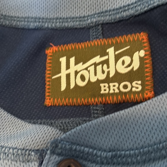Howler Brothers men’s blue long sleeve henley shirt size large - Picture 11 of 13